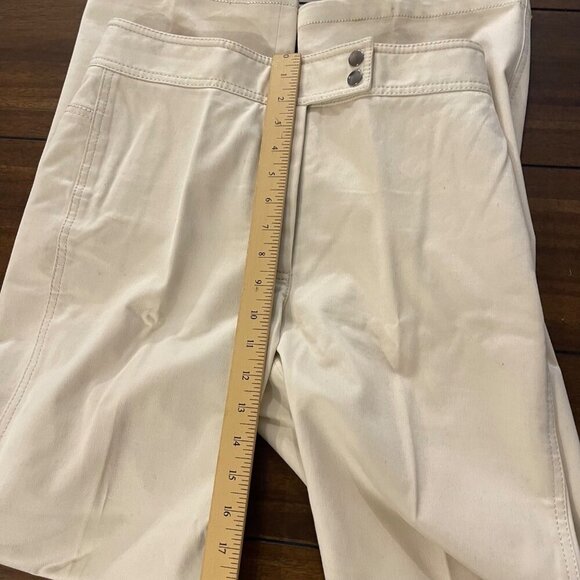 DKNY Women's  Pleated Ankle Trousers Size 8 Cream - Picture 3 of 11